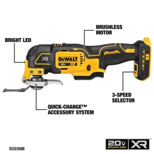 DEWALT 20-Volt MAX Cordless Combo Kit (8-Tool) with (2) 20-Volt 2.0Ah Batteries & 3/8 in. Impact Wrench