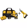 DEWALT FLEXVOLT 60-Volt MAX Lithium-Ion Cordless Brushless Reciprocating Saw with (2) Batteries 2Ah and Bonus Swivel Head Shear