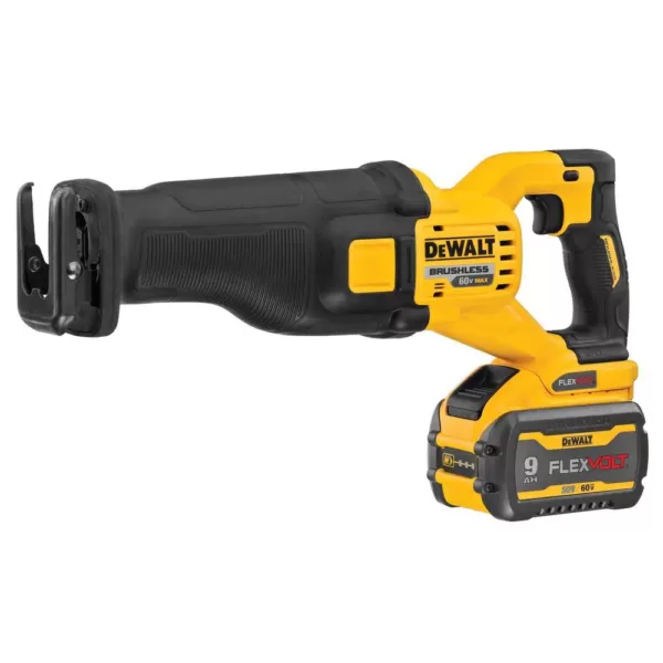 DEWALT FLEXVOLT 60-Volt MAX Cordless Brushless Reciprocating Saw with (2) FLEXVOLT 9.0Ah Batteries & 4-1/2 in. Grinder