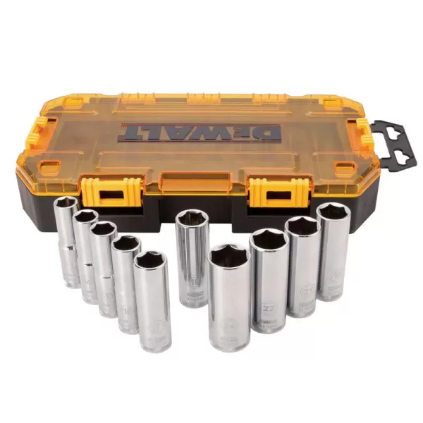 DEWALT 1/2 in. Drive Socket Set with 10-Piece 1/2 in. Drive Deep Socket Set (23-Piece)