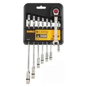 DEWALT Ratcheting Metric Combination Wrench Set (8-Piece)