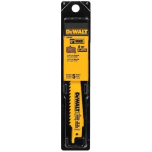 DEWALT 6 in. 6 Teeth per in. Taper Back Bi-Metal Reciprocating Saw Blade (5-Pack)