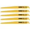 DEWALT 9 in. 6 Teeth per in. Taper Back Bi-Metal Reciprocating Saw Blade (5-Pack)