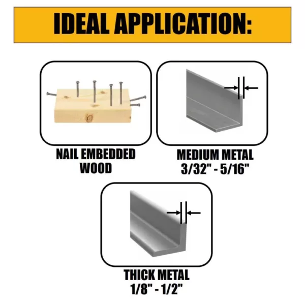 DEWALT 12 in. 6 Teeth per in. Taper Back Bi-Metal Reciprocating Saw Blade (5-Pack)