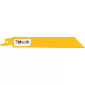 DEWALT 6 in. 18 Teeth per in. Straight Back Bi-Metal Reciprocating Saw Blade (5-Pack)