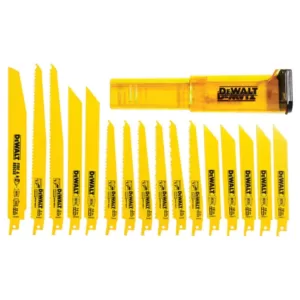 DEWALT Bi-Metal Reciprocating Saw Blade Set with Case (16-Piece)