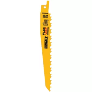 DEWALT FLEXVOLT 6 in. 6 Teeth per in. Bi-Metal Reciprocating Saw Blade Set (5-Pack)