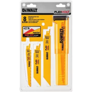 DEWALT FLEXVOLT Bi-Metal Reciprocating Saw Blade Set (8-Piece) w/ Storage Case