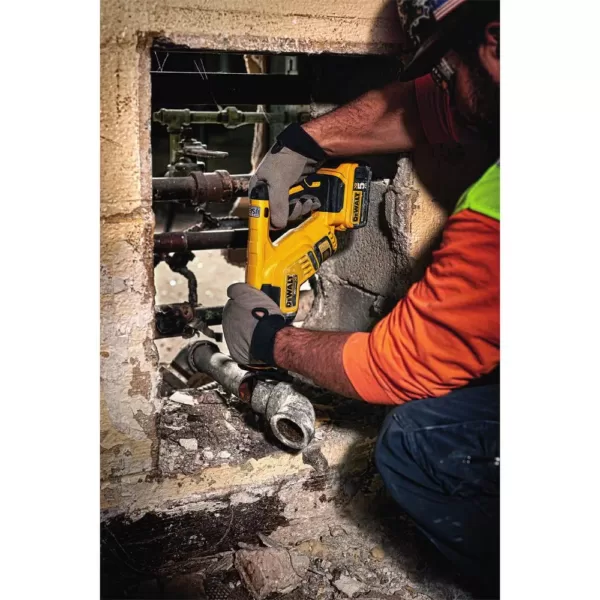 DEWALT 20-Volt MAX XR Cordless Brushless Compact Reciprocating Saw with (2) 20-Volt Batteries 5.0Ah & Charger