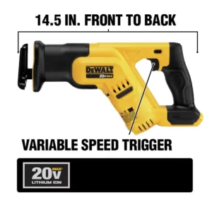 DEWALT 20-Volt MAX Cordless Compact Reciprocating Saw with (1) 20-Volt Battery 4.0Ah