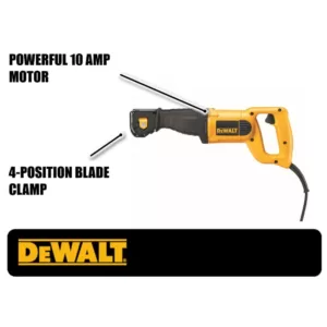 DEWALT 10-Amp Corded Variable Speed Reciprocating Saw