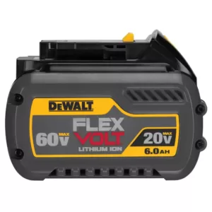 DEWALT FLEXVOLT 60-Volt MAX Cordless Brushless 1/2 in. Stud & Joist Drill with E-Clutch & (2) FLEXVOLT 6.0Ah Batteries