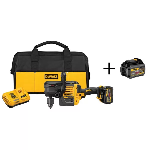 DEWALT FLEXVOLT 60-Volt MAX Cordless Brushless 1/2 in. Stud & Joist Drill with E-Clutch & (2) FLEXVOLT 6.0Ah Batteries