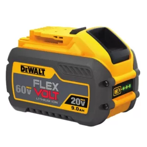 DEWALT FLEXVOLT 60-Volt MAX Cordless In-line 1/2 in. Stud & Joist Drill with E-Clutch & (1) FLEXVOLT 9.0Ah Battery