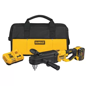 DEWALT FLEXVOLT 60-Volt MAX Cordless In-line 1/2 in. Stud & Joist Drill with E-Clutch & (1) FLEXVOLT 9.0Ah Battery