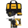 DEWALT 20-Volt MAX XR Cordless Brushless 1 in. SDS Plus L-Shape Rotary Hammer with (2) 20-Volt 5.0Ah Batteries & Charger