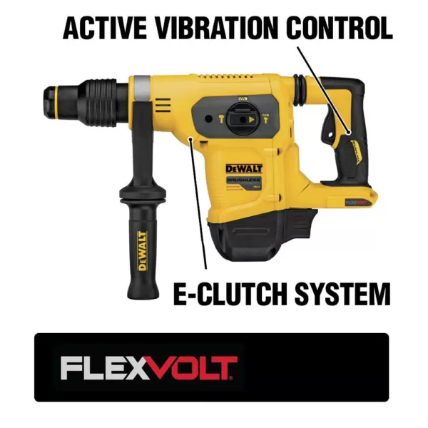 DEWALT FLEXVOLT 60-Volt MAX Cordless Brushless 1-9/16 in. SDS MAX Combination Rotary Hammer & (2) FLEXVOLT 9.0Ah Batteries