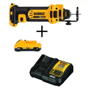 DEWALT 20-Volt MAX Cordless Drywall Cut-Out Tool with (1) 20-Volt Battery 3.0Ah & Charger