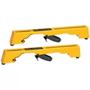 DEWALT Miter Saw Workstation Tool Mounting Brackets with Bonus Wide Miter Saw Stand Material Support and Miter Saw Crown Stops