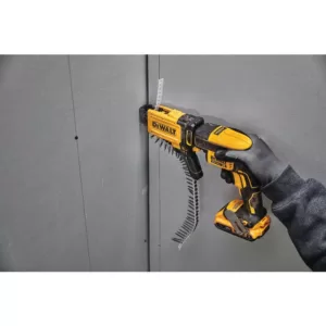 DEWALT 20-Volt MAX XR Cordless Brushless Drywall Screw Gun with Collated Attachment, (2) 20-Volt 2.0Ah Batteries & Charger