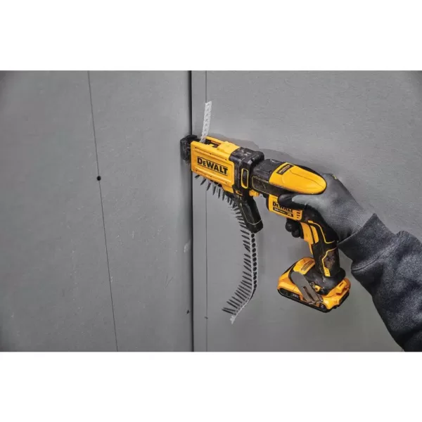 DEWALT 20-Volt MAX XR Cordless Brushless Drywall Screw Gun with Collated Attachment, (2) 20-Volt 2.0Ah Batteries & Charger