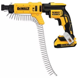 DEWALT 20-Volt MAX Lithium-Ion Cordless Screwgun with Bonus Collated Screw Attachment