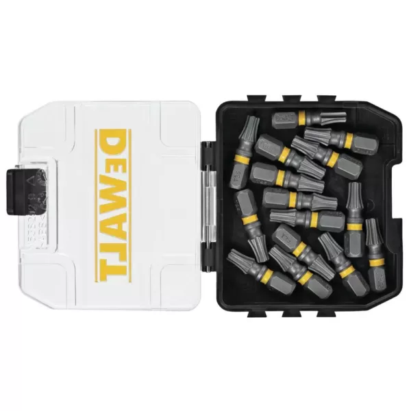 DEWALT MAX IMPACT 1 in. #25 Torx Bit (15-Piece) with Small Bulk Storage Case