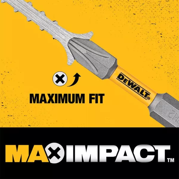 DEWALT MAX IMPACT 2.5 in.  #2 Philips Bit (15-Piece) with Small Bulk Storage