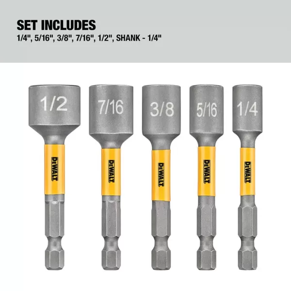 DEWALT MAX IMPACT Nut Driving Set (5-Piece)