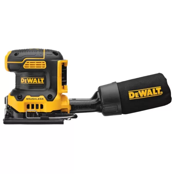 DEWALT 20-Volt MAX XR Cordless Brushless 1/4 Sheet Variable Speed Sander with (1) 20-Volt Battery 3.0Ah & Charger