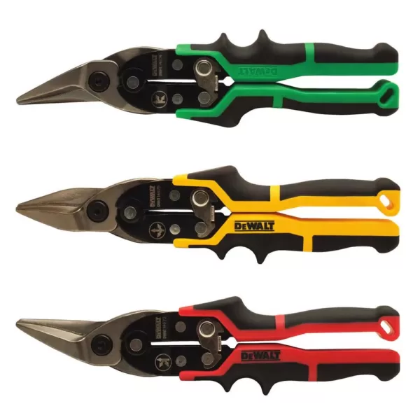 DEWALT Left, Right and Straight Aviation Snips Set (3-Pack)