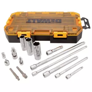 DEWALT 1/4 in. and 3/8 in. Drive Tool Accessory Set with Case (15-Piece)