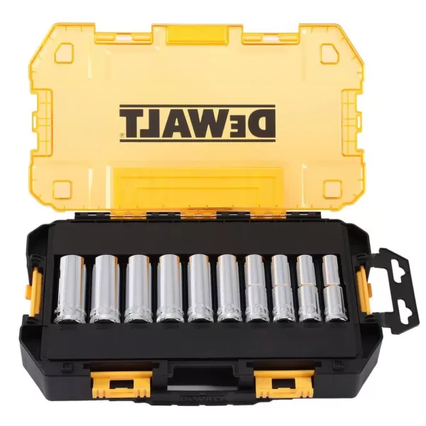 DEWALT 1/2 in. Drive Deep Socket Set (10-Piece)