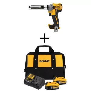 DEWALT 20-Volt MAX XR Cordless Brushless Cable Stripper with (2) 20-Volt 5.0Ah Batteries & Charger