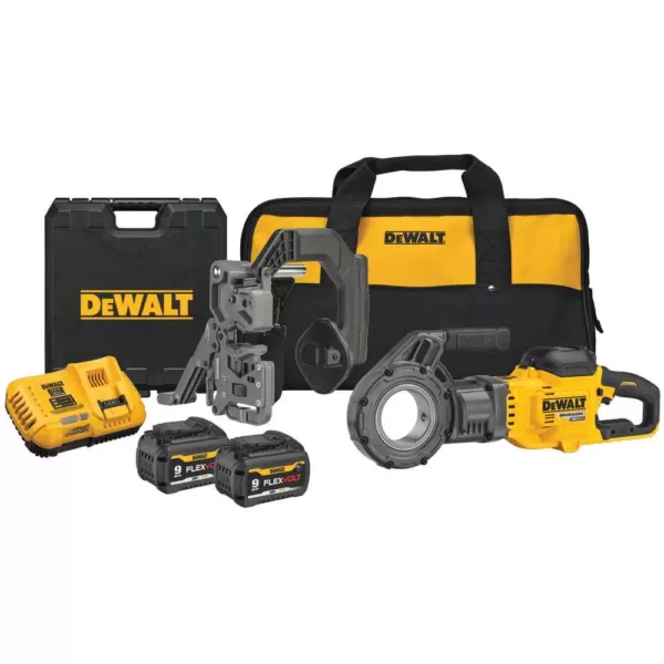 DEWALT FLEXVOLT 60-Volt MAX Cordless 1/2 in. - 2 in. Pipe Threader Kit with (2) FLEXVOLT 9.0Ah Batteries