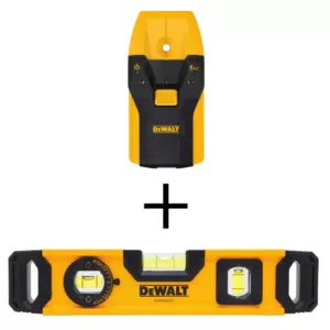 DEWALT 3/4 in. Stud Finder with Bonus 9 in. Torpedo Level