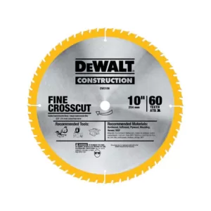 DEWALT 20 Series 10 in. 60T Fine Finish Saw Blade