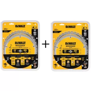 DEWALT 10 in. Circular Saw Blade Assortment (2-Pack) with Bonus 10 in. Circular Saw Blade Assortment (2-Pack)