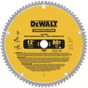 DEWALT 12 in. Miter Saw Blade 32-Teeth and 80-Teeth (2-Pack) with Bonus 12 in. Miter Saw Blade 32-Teeth and 80-Teeth (2-Pack)