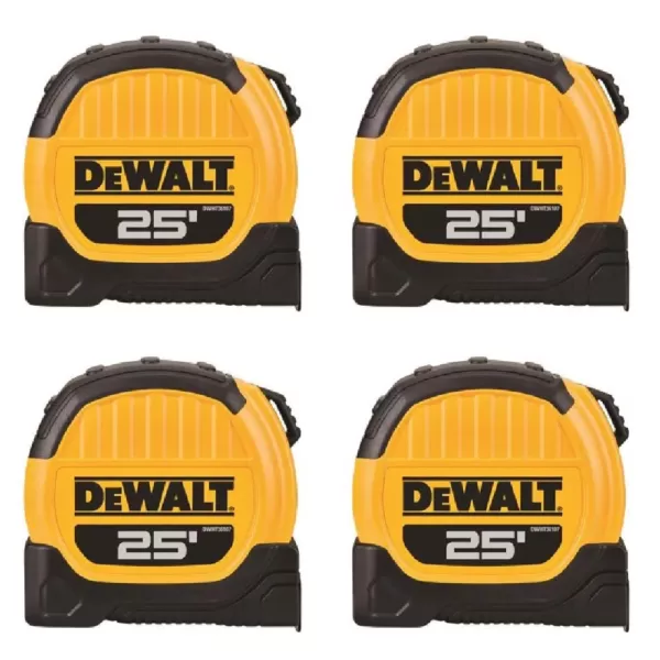 DEWALT 25 ft. x 1-1/8 in. Tape Measure (4-Pack)