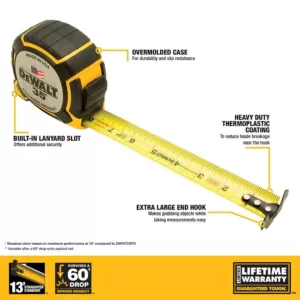 DEWALT 35 ft. x 1-1/4 in. XP Premium Tape Measure