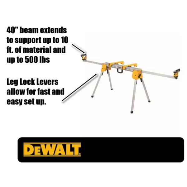 DEWALT 29.8 lbs. Compact Miter Saw Stand with 500 lbs. Capacity