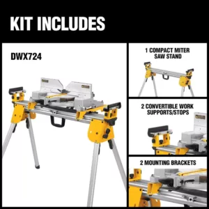 DEWALT 29.8 lbs. Compact Miter Saw Stand with 500 lbs. Capacity