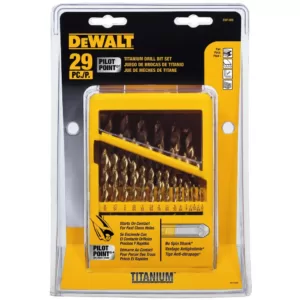 DEWALT Titanium Pilot Point Drill Bit Set (29-Piece)