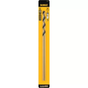 DEWALT 1/2 in. x 12 in. Black and Gold Drill Bit