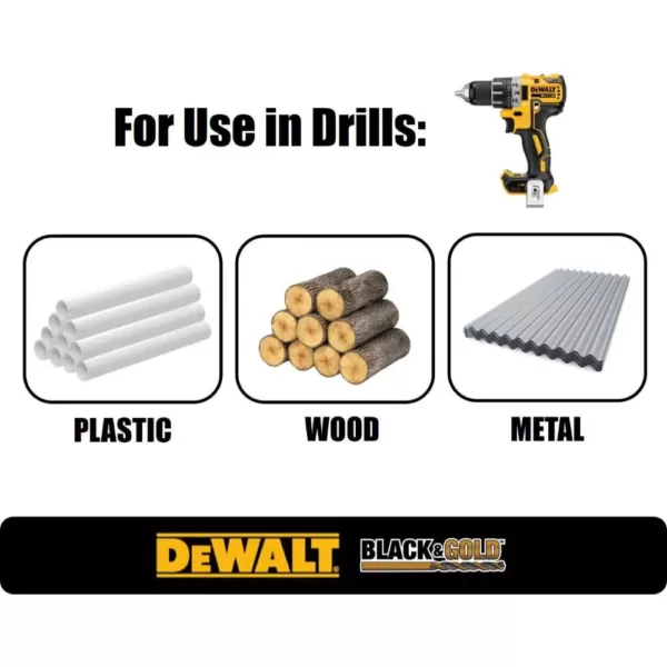 DEWALT 1/2 in. x 12 in. Black and Gold Drill Bit