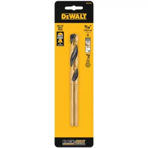 DEWALT 9/16 in. Black and Gold Drill Bit