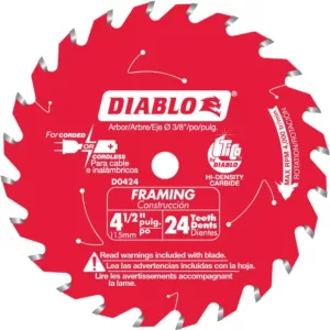 DIABLO 4-1/2 in. x 24-Teeth Framing Saw Blade