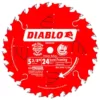 DIABLO 5-3/8 in. x 24-Tooth x 10 mm Arbor Framing Trim Saw Blade