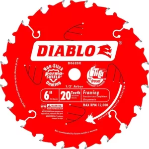 DIABLO 6 in. x 20-Tooth Framing Saw Blade for Saw Boss